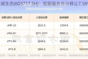 天域生态(603717.SH)：控股股东合计转让7.58%股份