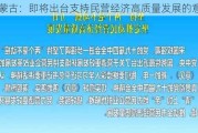 内蒙古：即将出台支持民营经济高质量发展的意见