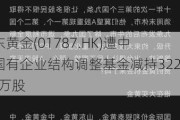 山东黄金(01787.HK)遭中国国有企业结构调整基金减持322.58万股