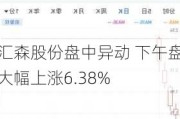 汇森股份盘中异动 下午盘大幅上涨6.38%