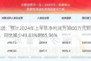 尖峰集团：预计2024年上半年净利润为3800万元到5600万元，同比减少49.83%到65.96%