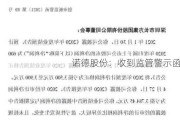 诺德股份：收到监管警示函