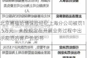 北京赛福哈博保险经纪上海分公司被罚1.5万元：未按规定在开展业务过程中出示规范的客户告知书