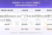 汇通能源(600605.SH)：上半年净利润同比预增127.03%到157.30%