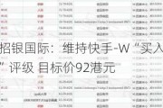 招银国际：维持快手-W“买入”评级 目标价92港元