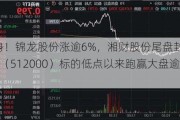 买家现身！锦龙股份涨逾6%，湘财股份尾盘封住涨停，券商ETF（512000）标的低点以来跑赢大盘逾10%