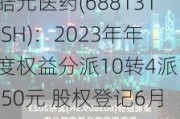 皓元医药(688131.SH)：2023年年度权益分派10转4派1.50元 股权登记6月26日