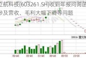 立航科技(603261.SH)收到年报问询函，涉及营收、毛利大幅下滑等问题