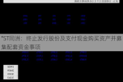 *ST同洲：终止发行股份及支付现金购买资产并募集配套资金事项
