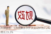 以色列财政部：5月预算赤字扩大至GDP的7.2%，税收收入增长19.3%