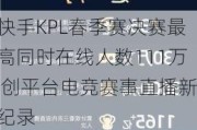 快手KPL春季赛决赛最高同时在线人数111万 创平台电竞赛事直播新纪录