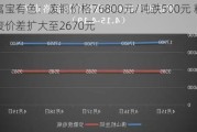 富宝有色：废铜价格76800元/吨跌500元 精废价差扩大至2670元