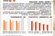 爱柯迪(600933.SH)：部分监事、高级管理人员拟减持股份