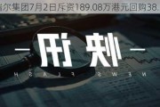 瑞尔集团7月2日斥资189.08万港元回购38.2万股