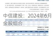 中信建投：2024年6月金股组合