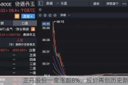 正丹股份一度涨超8%，股价再创历史新高