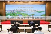 中国建筑举办2024年半年度业绩说明会