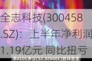 全志科技(300458.SZ)：上半年净利润1.19亿元 同比扭亏