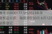 雅戈尔(600177.SH)2023年年度权益分派：每股派0.50元 6月12日股权登记