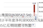 山鹰国际(600567.SH)：预计半年度净利润9000万元到1.35亿元 同比扭亏为盈