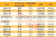 星网宇达：公司拟回购不超过89.85万股公司股份