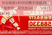 沸腾！创业板指+科创50携手涨超3%，台积电Q3业绩远超预期，双创龙头ETF（588330）垂直拉升3%