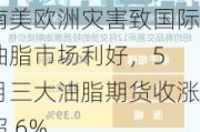 南美欧洲灾害致国际油脂市场利好，5 月三大油脂期货收涨超 6%