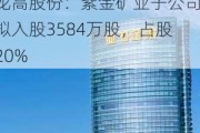 龙高股份：紫金矿业子公司拟入股3584万股，占股20%