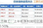 东方精工：上半年净利润同比减少20.50%