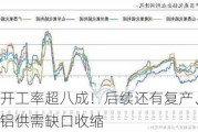 产能开工率超八成！后续还有复产、投产，氧化铝供需缺口收缩