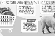 三大猪企生猪销售均价连涨5个月 盈利状况普遍好转