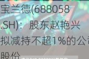 宝兰德(688058.SH)：股东赵艳兴拟减持不超1%的公司股份