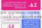 美国11月CPI揭晓后：12月降息几成定局 2025年降息步伐或放缓