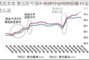 跌破成本线 售出即亏损？光伏行业何时回暖 行业龙头这么说