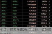 午评：尿素涨超2% 工业硅、碳酸锂跌超3%