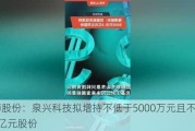 雅博股份：泉兴科技拟增持不低于5000万元且不超过1亿元股份