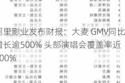 阿里影业发布财报：大麦 GMV同比增长逾500% 头部演唱会覆盖率近100%