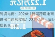 跨境电商：2024H1我国跨境电商进出口总额实现1.22万亿元，同比增长10.5%