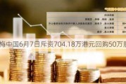 ***中国6月7日斥资704.18万港元回购50万股