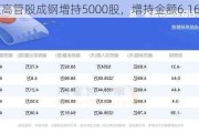 埃斯顿高管殷成钢增持5000股，增持金额6.16万元