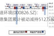 启迪环境(000826.SZ)：桑德集团累计被动减持512万股股份