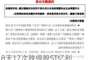 18天17次跌停股ST亿利：存放亿利财务公司款项可能存在重大可收回性风险