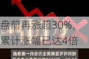 盘前再涨超30%，累计涨幅已达4倍