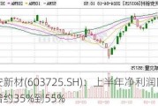 天安新材(603725.SH)：上半年净利润同比预增约35%到55%