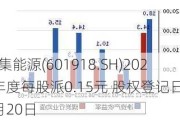 新集能源(601918.SH)2023年度每股派0.15元 股权登记日为6月20日