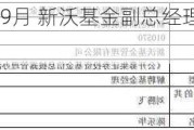 任职2年9月 新沃基金副总经理陈乐华离任