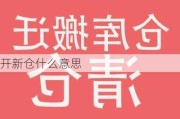 开新仓什么意思