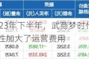 武商集团：2023年下半年，武商梦时代为了抢占市场份额，阶段性加大了运营费用