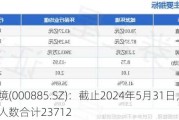 城发环境(000885.SZ)：截止2024年5月31日，公司股东人数合计23712