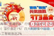 A股再现“吃喝玩乐”行情，食品ETF（515710）溢价涨近1%！四大利好集中出击，创业板人工智能涨近2%